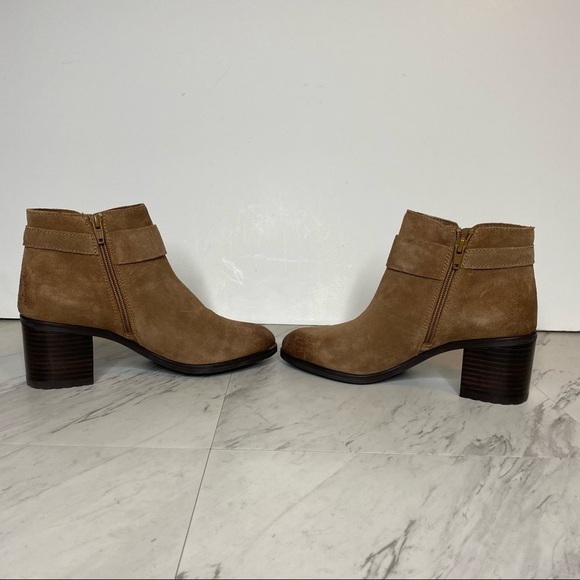New! Naturalizer Lydia Tan Suede Ankle Bootie 7M - Picture 5 of 13
